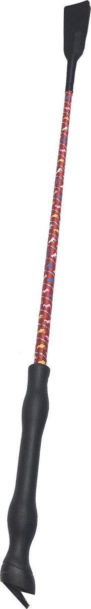 S2g Rijzweep Paardjesmotief 80 Cm Polyester Rood