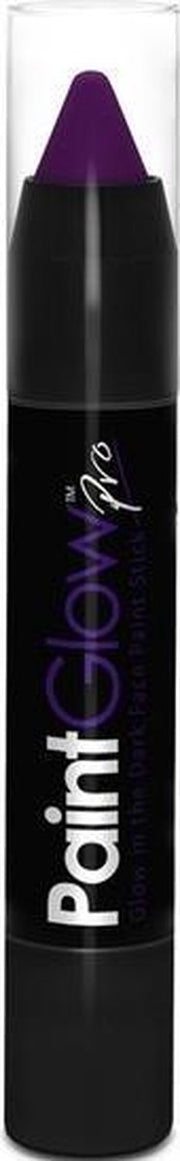 Neon paars Glow in the Dark schmink/make-up stift/potlood - Lichtgevende schmink/make-up paars thema