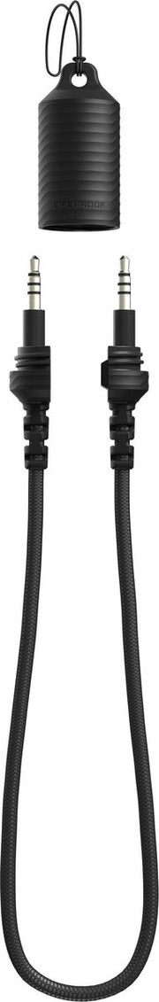 LifeProof LIFEACTÍV 3.5mm Jack / Aux Kabel en Lanyard 0.38m Zwart