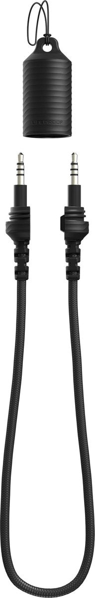 LifeProof LIFEACTÍV 3.5mm Jack / Aux Kabel en Lanyard 0.38m Zwart