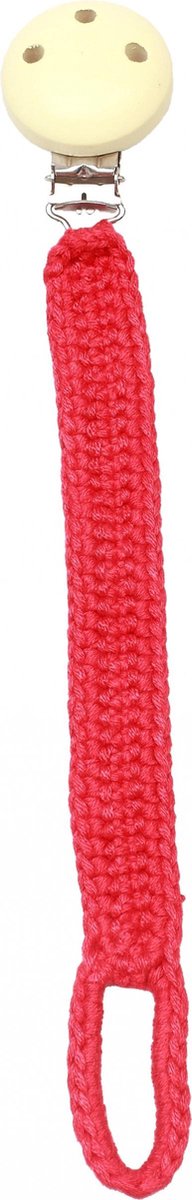 Naturezoo Fopspeenketting Bamboestof 20 Cm Rood
