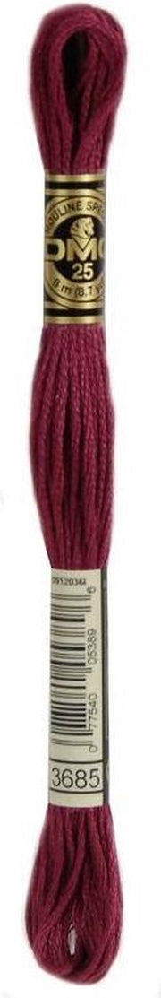 3 stuks DMC Borduurgaren-3685 Donker Rood