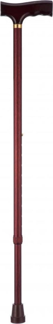 Wandelstok aluminium - Mahonie