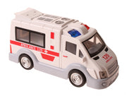 Engelse ambulance met licht en geluid 17 cm wit