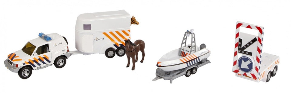 politieset met licht 25 cm 8-delig