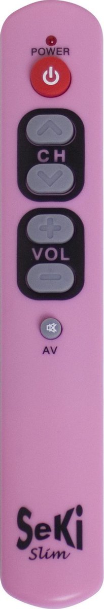 Universele afstandsbediening. Slank en zeer eenvoudig te bedienen. Speciaal voor Senioren en Slechtzienden Roze