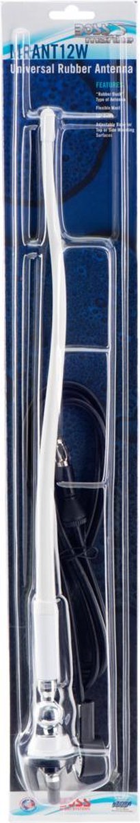 Boss Audio Systems rubberen witte Antenne MRANT12W