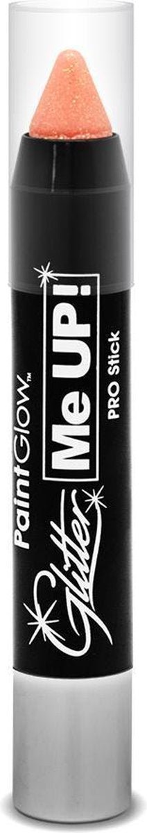 PaintGlow - Glitter Me Up! UV Neon Glitter Schminkstift - Peach Paradise (Oranje)