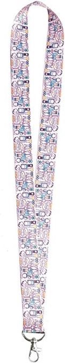 Symbolen Pastel Roze Keykord - Sleutelkoord - Lanyard  48 cm