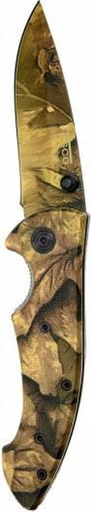 Metalen zakmes met print - camouflage - inklapbare survivalmes