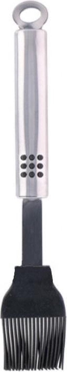 Bakkwast - 24 Cm - Rvs/polypropyleen - Zilver/zwart - merk Alpina