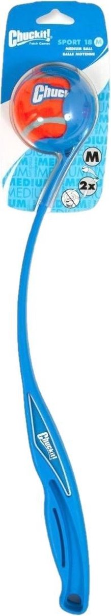 Chuckit Werpstok Met Bal Sport 18m 45 Cm Blauw
