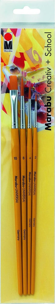 Set de penselen creative + school - Penseel universal  plat  taille 10