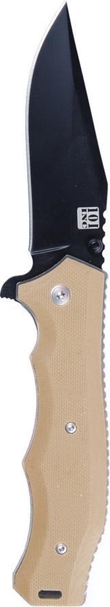 101inc Inklapbaar outdoor zakmes / survivalmes - khaki - metaal