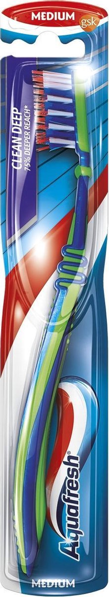 Aquafresh - Max Active Clean Deep Toothbrush Toothbrush Medium 1Pc