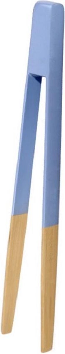 Invendio - grijptang - toastertang - grilltang - bamboe -blauw