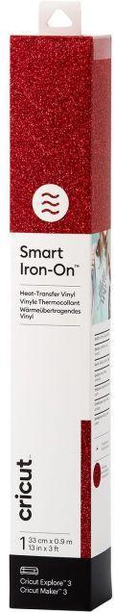 Cricut Transferfolie - Smart Iron-On - 33 x 91 cm - Glitter Rood