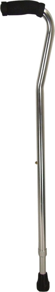 Uitschuifbare wandelstok met foam handvat - zilver