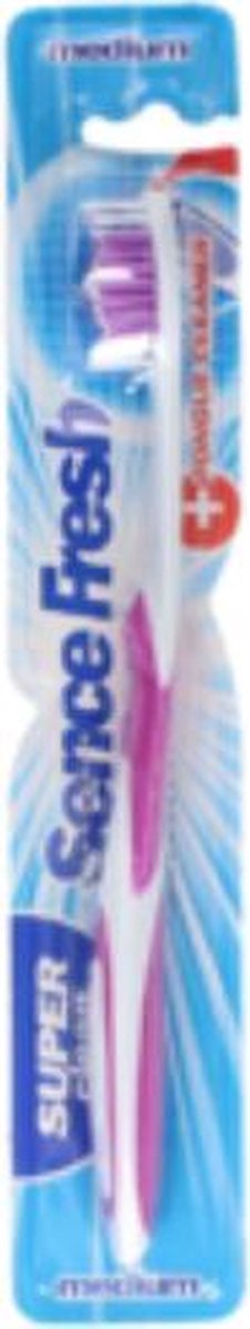 Tandenborstel Medium Super Clean kleur roze