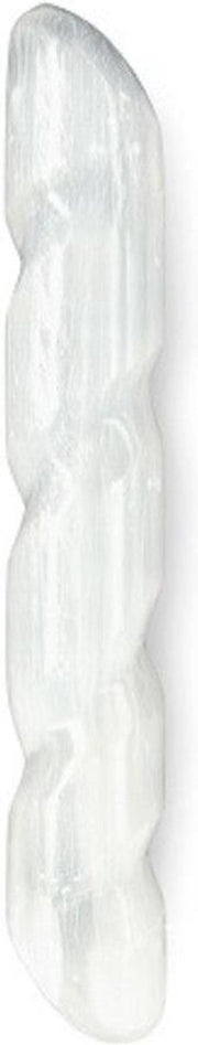 Seleniet massagestaaf gedraaid - 15 cm - wit