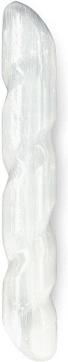 Seleniet massagestaaf gedraaid - 15 cm - wit