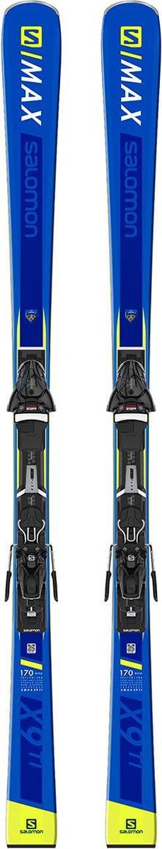 Salomon Ski model S/Max X9 - Blauw/Geel - Lengte 165 cm