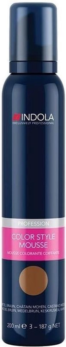Indola Kleurmousse Profession Color Style Mousse Medium Bruin