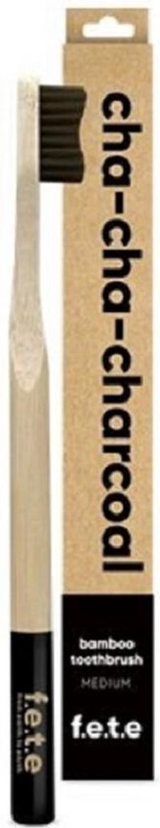 F.E.T.E  Cha Cha Charcoal black tandenborstel (set 2 stuks)