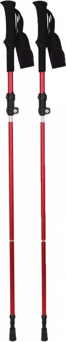 Husky wandelstokken (set) Trekking Slade 3-delig opvouwbaar - Rood