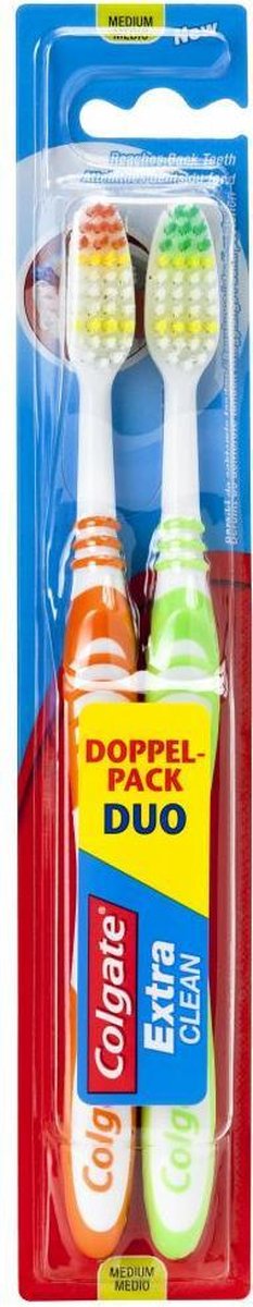 Colgate Extra Clean Tandenborstel - Duopak  - Multipak 5 stuks (10 tandenborstels)