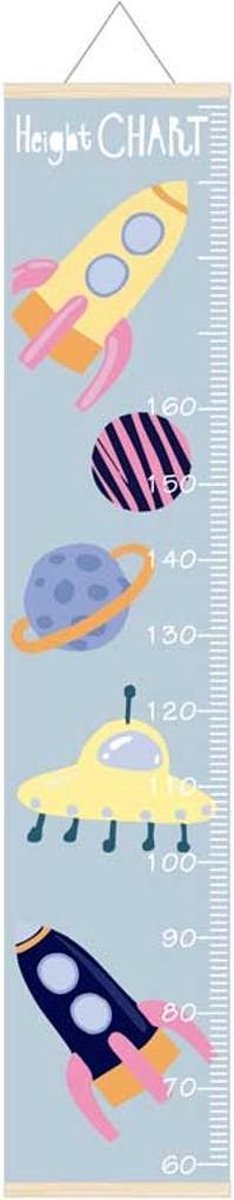 groeimeter "space" kinderkamer wand