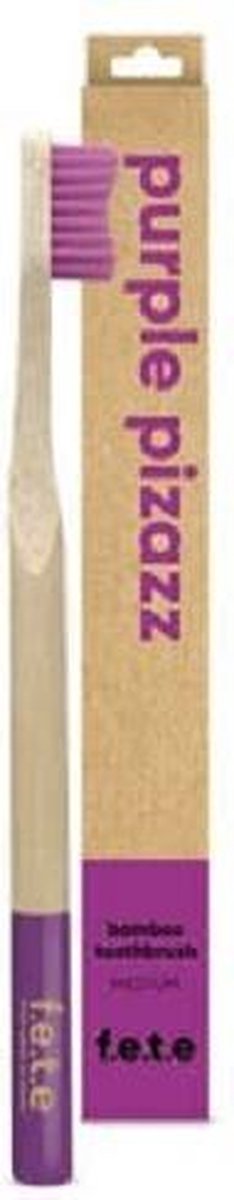 F.E.T.E  Purple Pizazz tandenborstel medium (set 2 stuks)