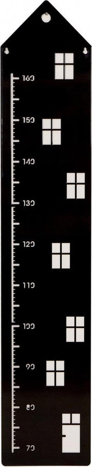 Roommate Groeimeter Huis Zwart Metaal 113 X 22 Cm