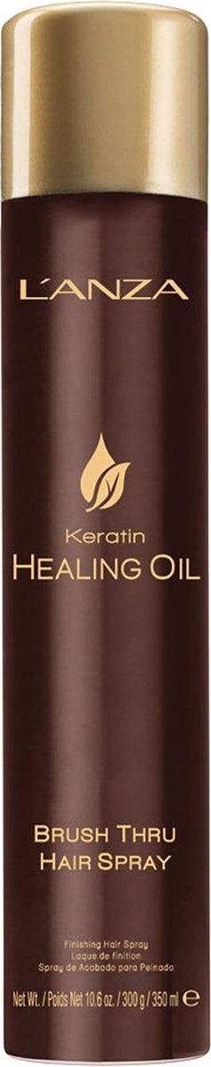 L'Anza Keratin Healing Oil Brush Thru Hairspray.