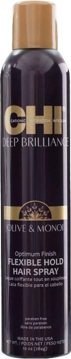 CHI Deep Brilliance Olive & Monoi Optimum Finish Flexible Hold Spray