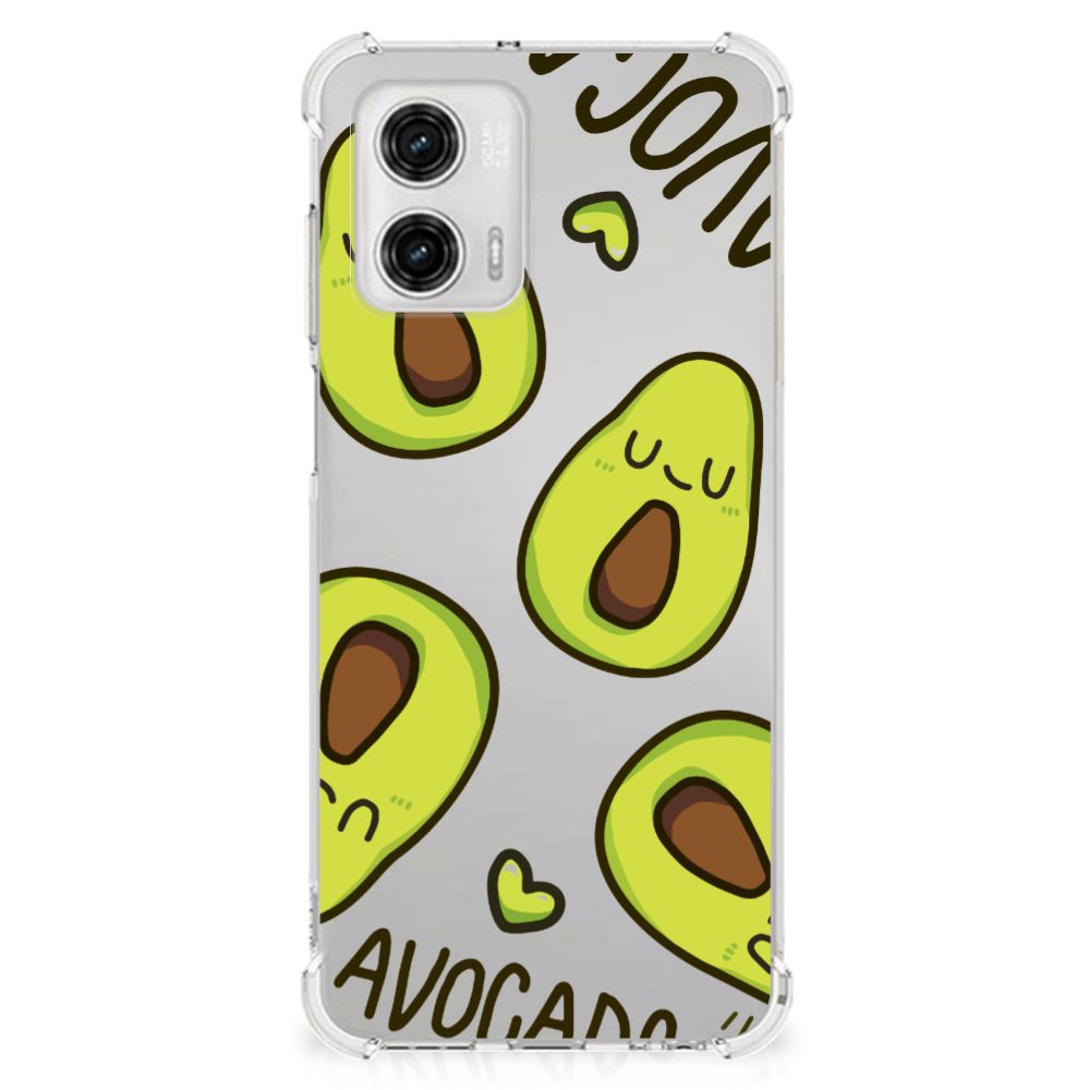 Motorola Moto G73 Stevig | Bumper Hoesje | Avocado Singing