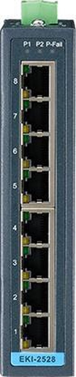 Advantech EKI-2528 Onbeheerde netwerkswitch Fast Ethernet (10/100) Zwart