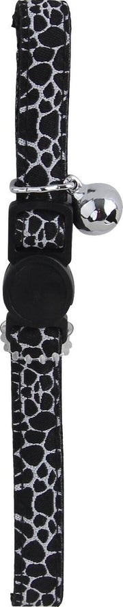 Halsband voor katten Zwart wit giraffe print