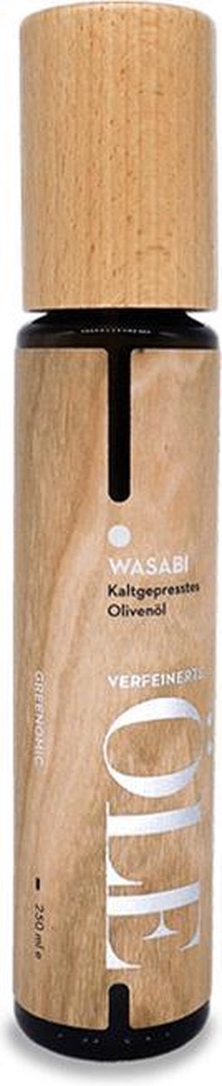 Greenomic olijfolie extra virgine - wasabi infusion - griekse koudgeperste olijfolie uit Korinthe - 250ml - topkwaliteit