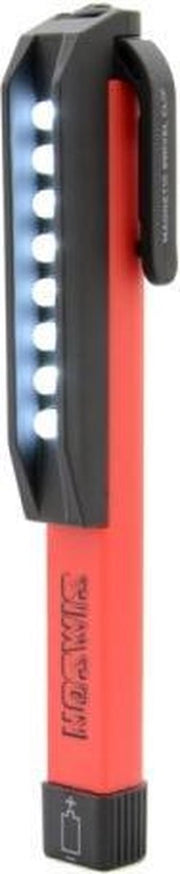 Simson Zaklamp Met Broekclip Led Rood/zwart 16 Cm