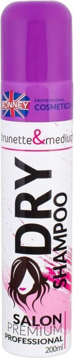 Ronney Dry Shampoo brunette & medium 200 ml - Droogshampoo vrouwen - Voor Alle haartypes
