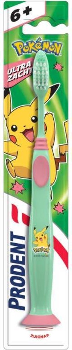 Prodent Pokemon Tandenborstel 6+ Met Zuignap - 1 Stuk