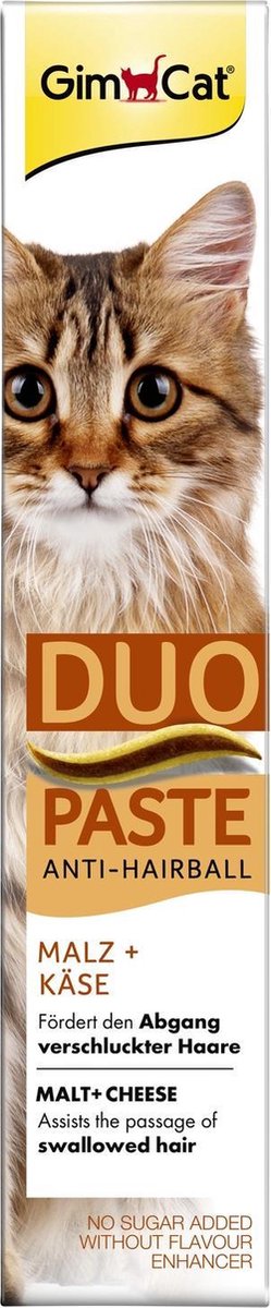 Gimcat Anti-hairball Duo-paste - Cheese & Malt - 50 gr