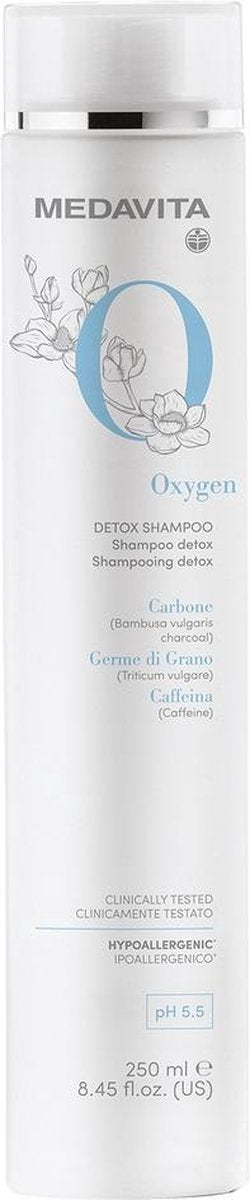 Medavita Oxygen Shampoo 250ml - Detox shampoo met cafeïne en houtskool