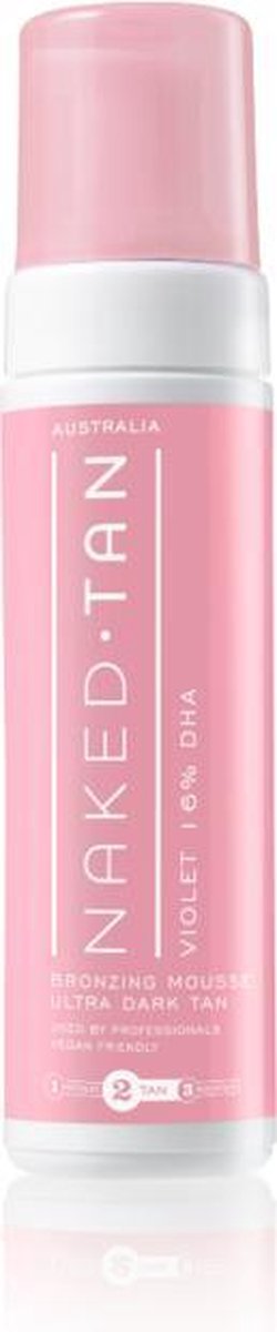Naked Tan Bronzing Mousse Ultra Dark Tan 180ml & Application Mitt - Vegan - 16% DHA