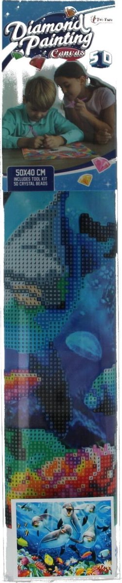 Toy-Toys Diamond Painting Dolfijnen 40x50cm