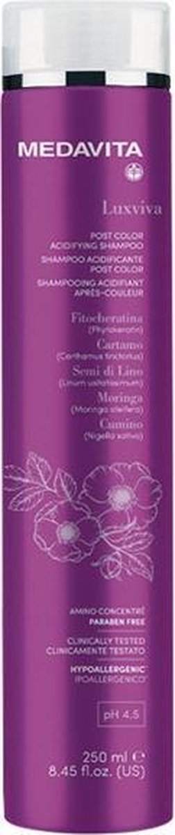 Medavita Luxviva Post Color Acidifying Shampoo 250ml