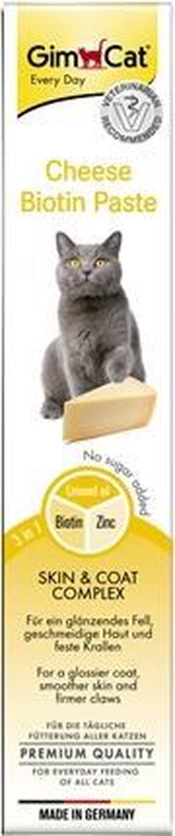 Gimcat kaas pasta met biotine - 50 gr - 1 stuks