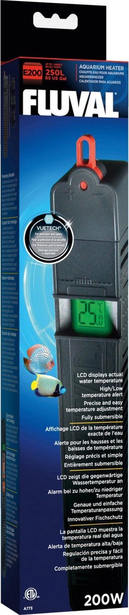 Fluval verwarmer e-serie 200w