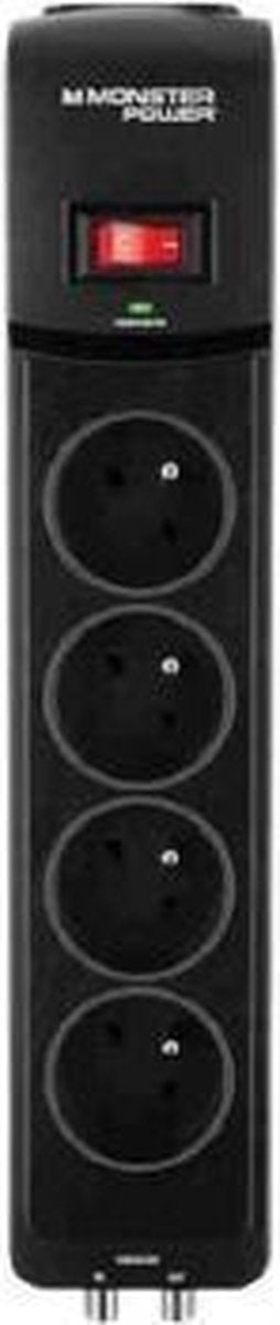Monster Cable PowerCenter 400 4AC outlet(s) 1.8m Zwart Overspanningsbeveiliging